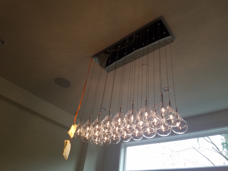 Mandatory illuminated chandelier shot